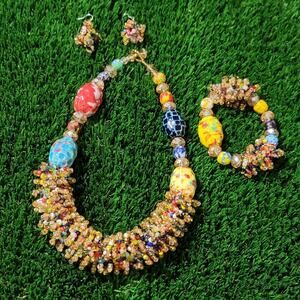 Custom Handmade Ghanaian West African Chunky Jewelry Set